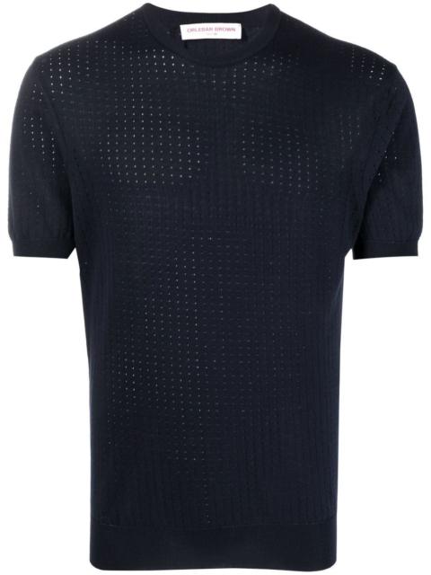 ORLEBAR BROWN pointelle-design short-sleeved T-shirt