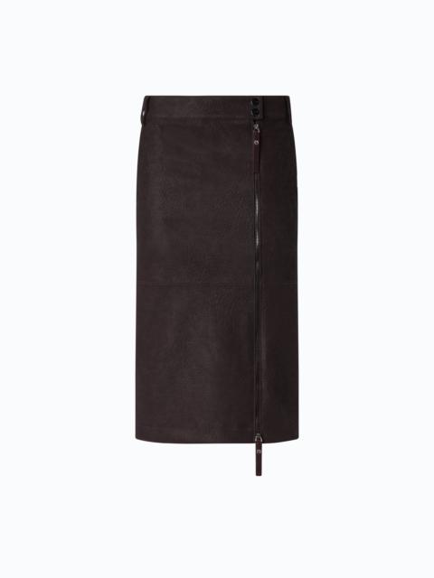 PINKO NUBUCK LEATHER-EFFECT PENCIL SKIRT