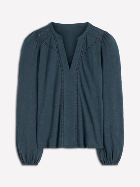 BODEN Poppy Long Sleeve Top-Moonlight Ocean
