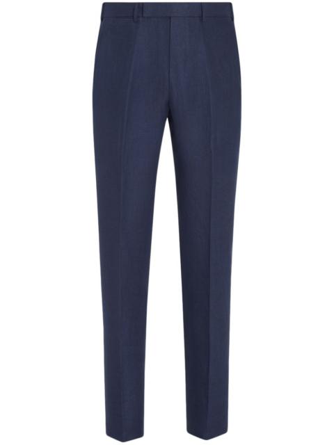 ZEGNA Oasi tapered-leg linen trousers