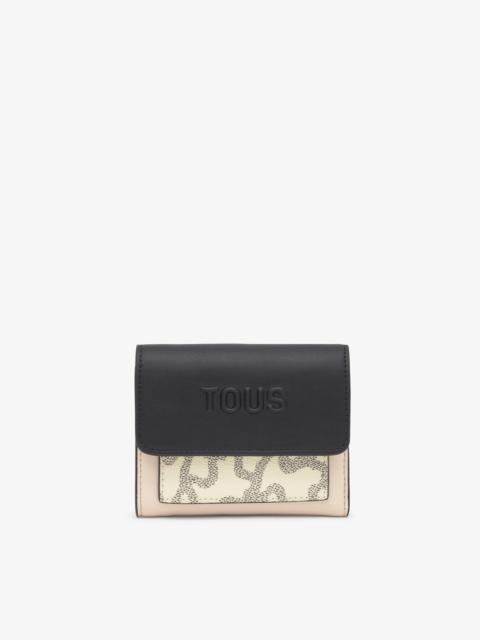 TOUS Beige Flap Card wallet Kaos Icon
