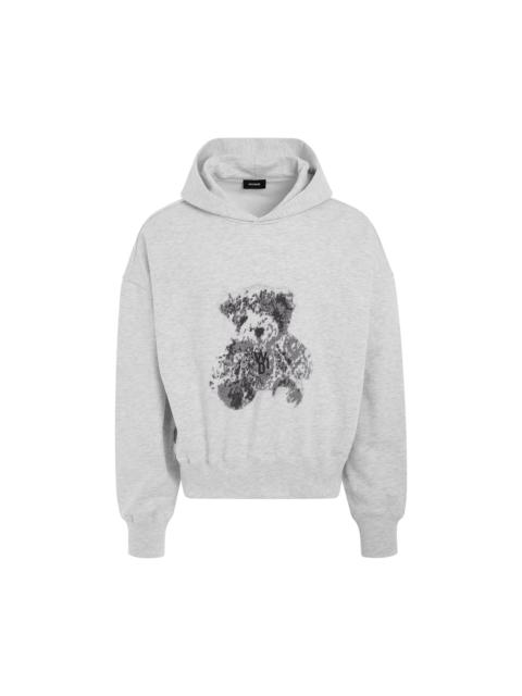 We11done Pixel Teddy Hoodie in Grey