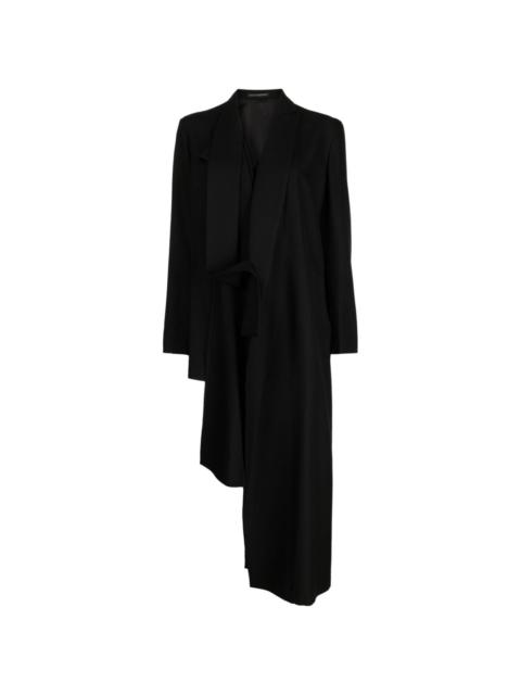 Yohji Yamamoto deconstructed asymmetric coat