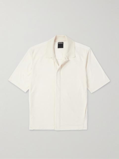 ZEGNA Cotton and Silk-Blend Terry Shirt