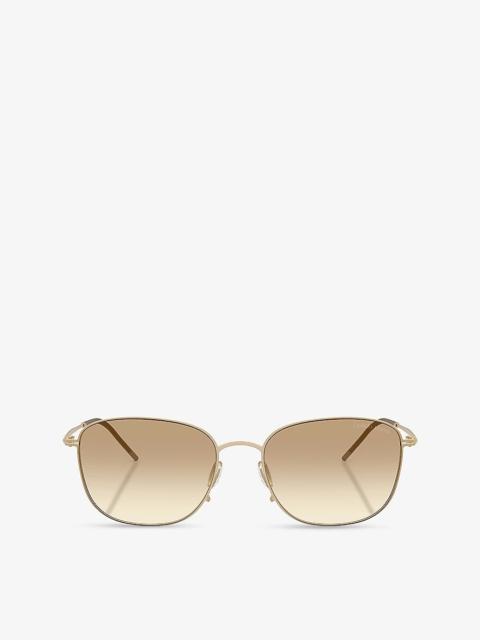GIORGIO ARMANI AR6168 Pillow-Frame Metal Sunglasses