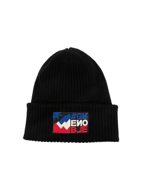 logo-patch virgin-wool beanie