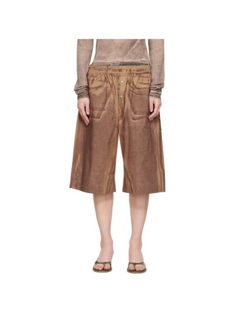 Acne Studios Tan Printed Shorts