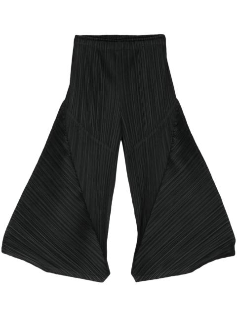 Black Thicker Bottoms Pleated Trousers