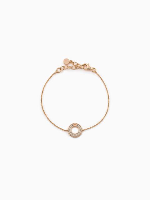 EMPORIO ARMANI ROSE GOLD-TONE STERLING SILVER COMPONENTS BRACELET
