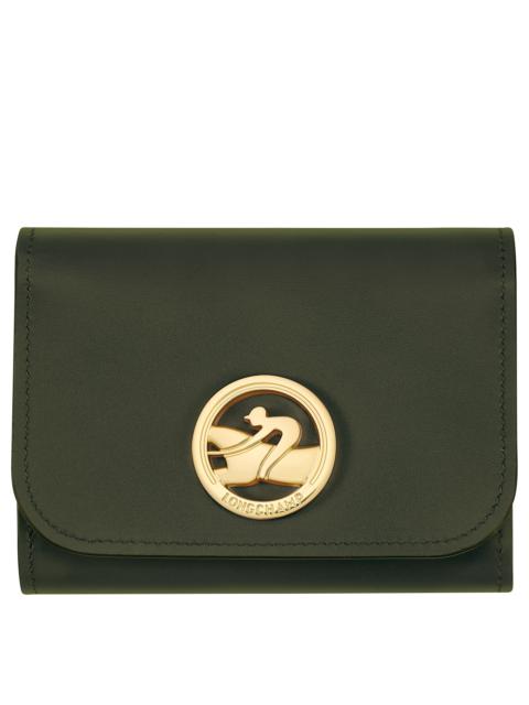 Box-Trot Wallet Khaki - Leather