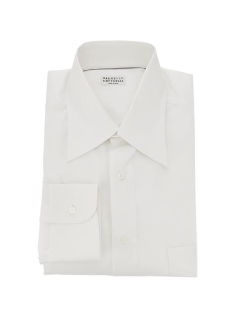 Brunello Cucinelli spread-collar buttoned shirt
