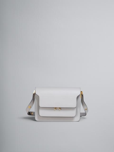 Marni TRUNK MEDIUM BAG IN GREY SAFFIANO LEATHER