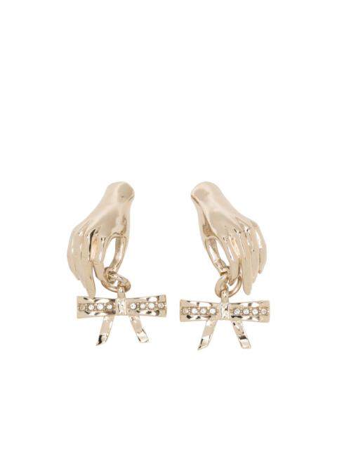 VIVETTA crystal-embellished bow earrings