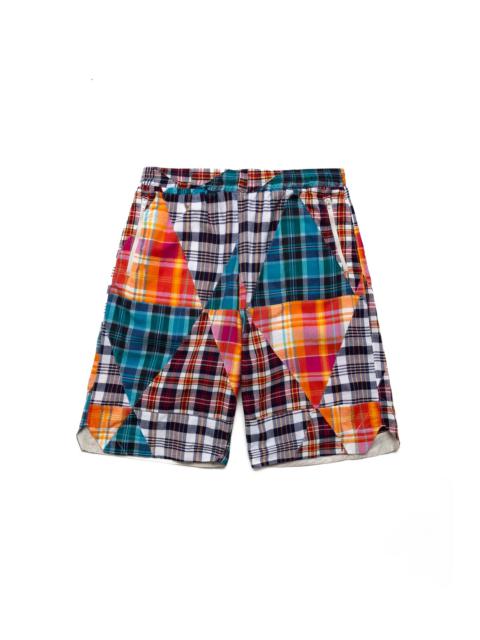 Engineered Garments BB Short Multi Color Triangle Patchwork Madras
