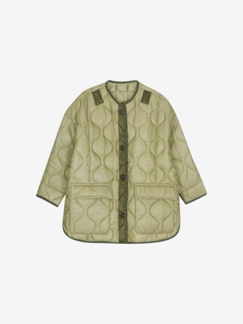 The Frankie Shop Teddy Quilted Jacket - Moss Green