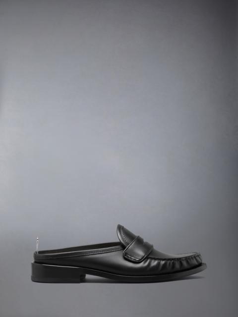 Thom Browne CALF LEATHER SOLE PLEATED VARSITY LOAFER MULE
