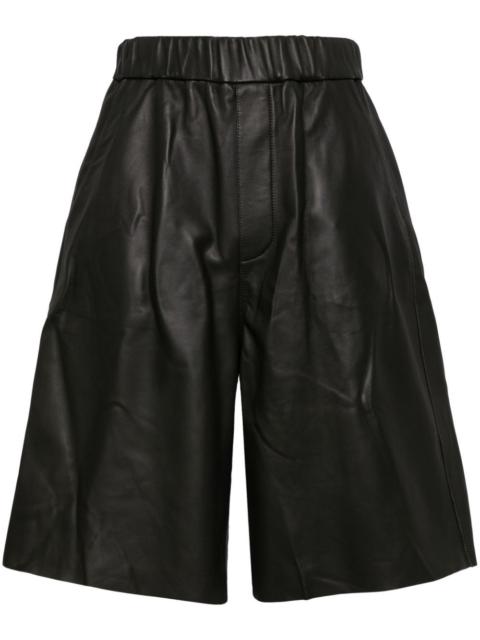 AMI Paris leather bermuda shorts