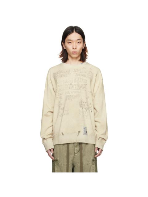 Maison MIHARAYASUHIRO Off-White Distressed Sweatshirt