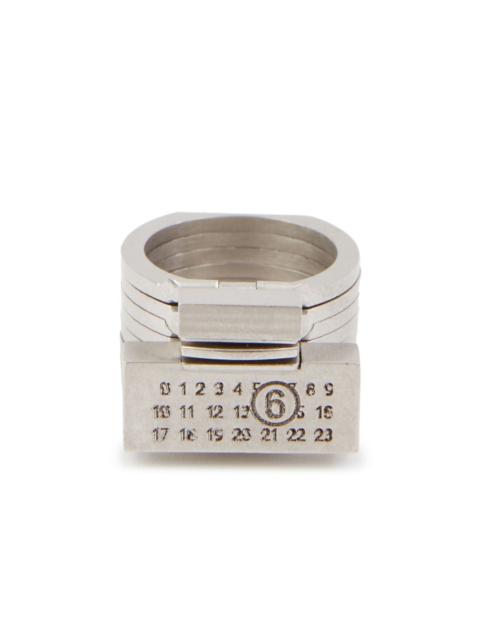 Tubing logo-engraved ring