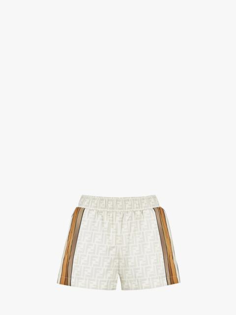 FENDI White nylon shorts