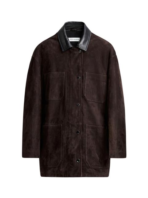 Barn Lambskin Leather Jacket brown