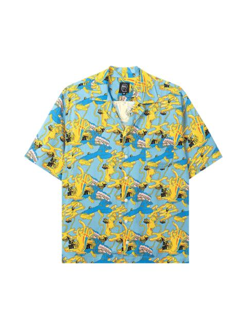 BRAIN DEAD Brain Dead Jonny Negron Bondage Printed Short-Sleeve Hawaiian Shirt 'Blue'