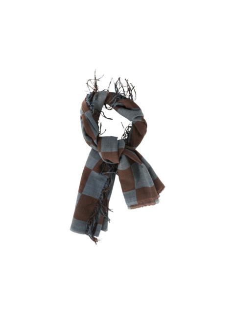 UMA WANG checkered frayed scarf