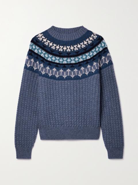 Loro Piana Noel Fair Isle Cable-knit Cashmere Sweater