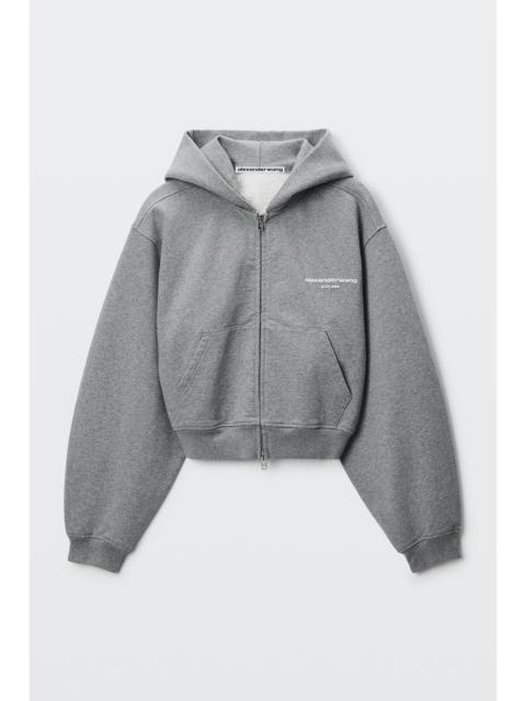 Alexander Wang logo print zip-up hoodie