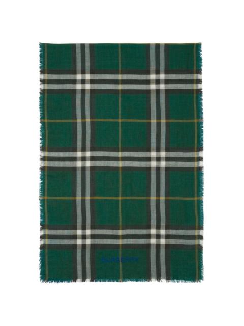 Burberry Vintage-Check frayed scarf