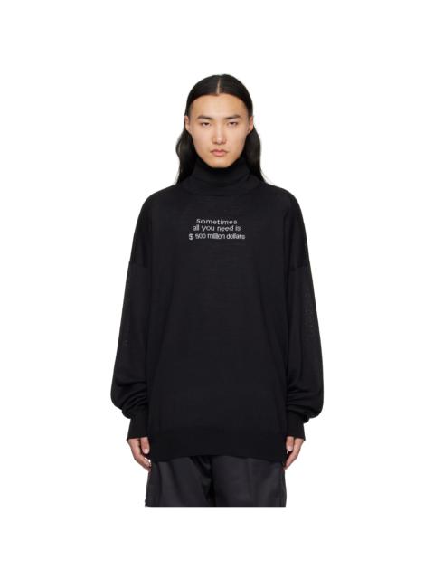 VETEMENTS Black '500 Million Dollars' Turtleneck