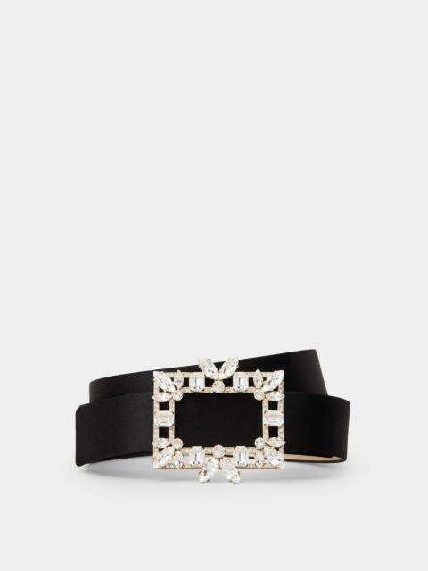 Roger Vivier Broche Vivier Buckle Belt in Satin