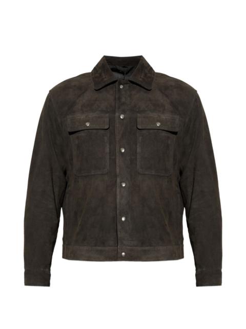 ALLSAINTS buttoned pocketed leather jacket