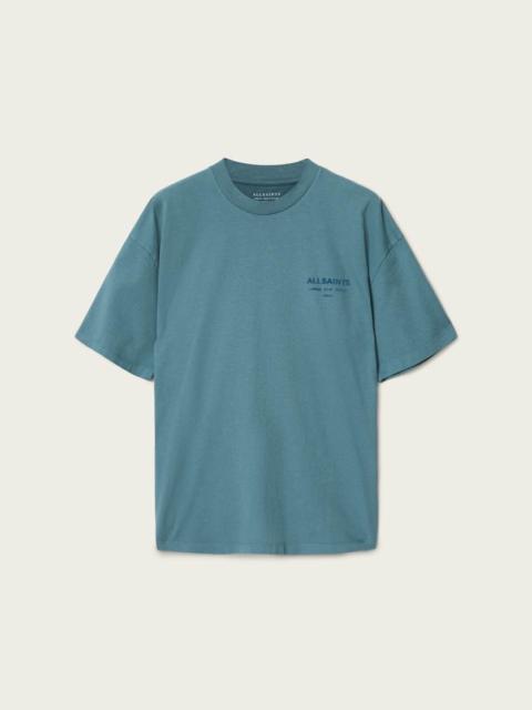 ALLSAINTS XANDER FLOCKED LOGO OVERSIZED T-SHIRT