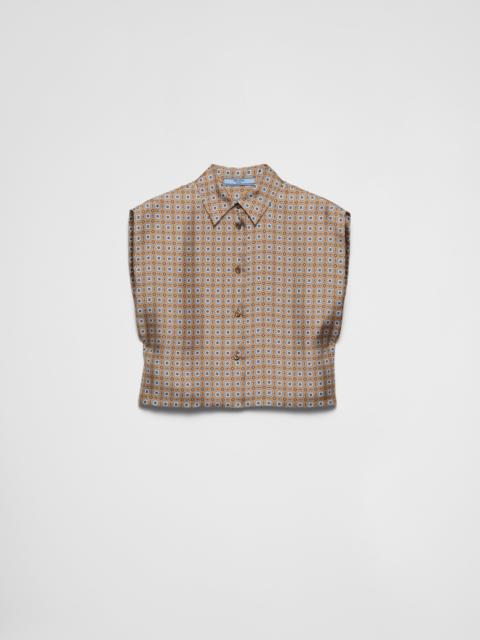 Prada Printed twill silk shirt