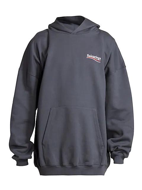 BALENCIAGA Large Fit logo-print hoodie