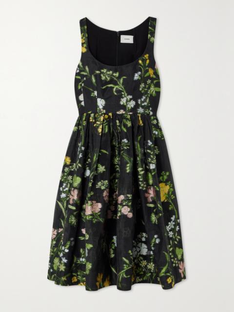 Erdem Metallic Embroidered Organza Midi Dress