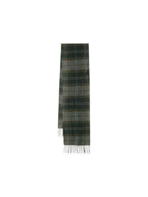 Barbour Mineral tartan-check fringed scarf