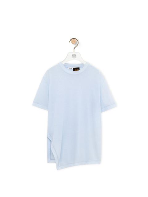 Asymmetric T-shirt in cotton blend