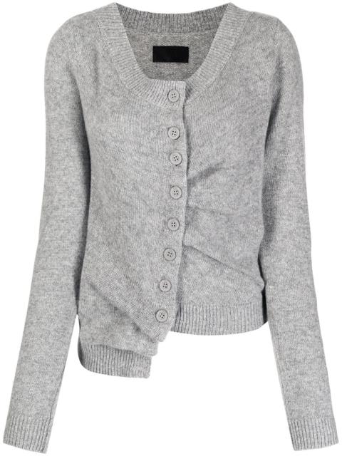 RTA asymmetric button-down cashmere cardigan