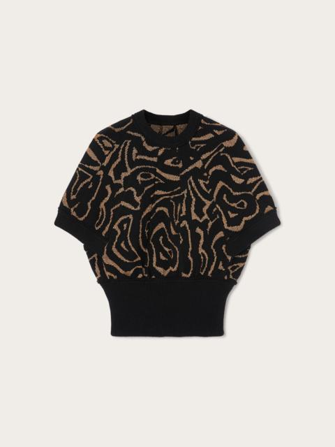 PUCCI JACQUARD LUREX TOP WITH LABIRINTO PATTERN