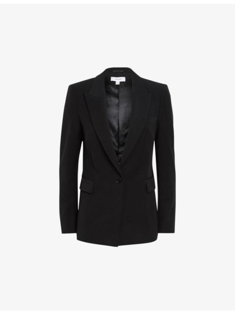 REISS Gabi single-breasted stretch-woven blazer