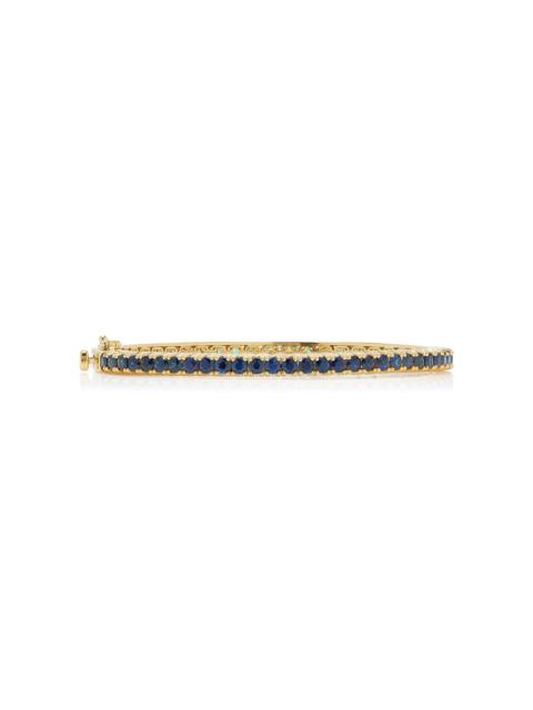 SYDNEY EVAN 14k Yellow Gold Sapphire Emerald Bangle green
