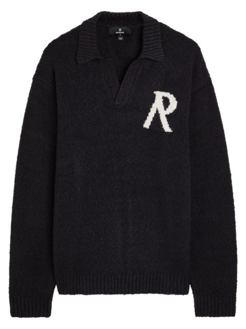 REPRESENT Represent Boucle Knit Cotton-blend Polo Jumper