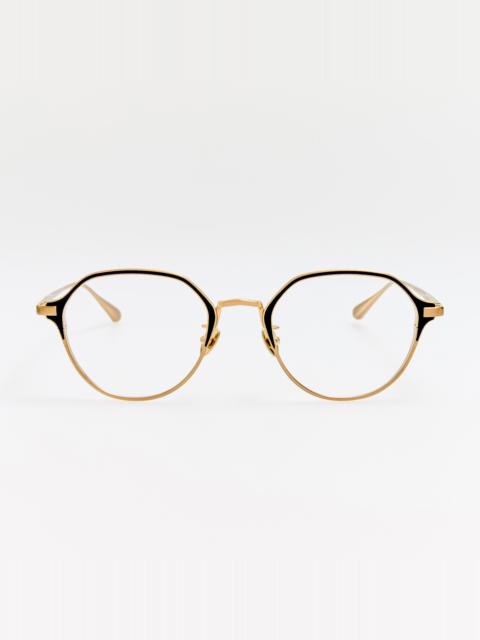 LINDA FARROW Wilson Optical in Satin Black and Matt Champagne