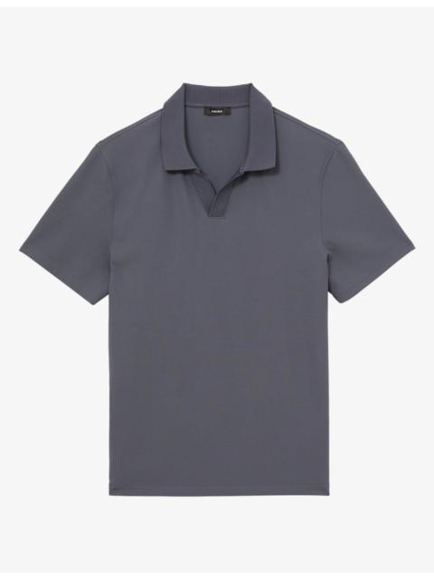 REISS Dover Textured Stretch-Woven Polo Shirt