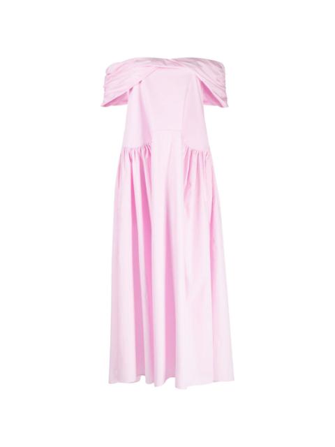 KIKA VARGAS Vivian off-shoulder cotton dress