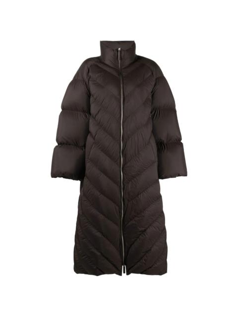 zip-fastening padded coat