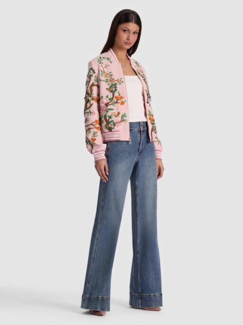 Alice + Olivia LONNIE EMBELLISHED VARSITY JACKET