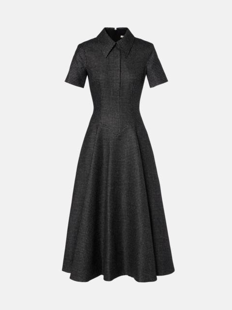 EMILIA WICKSTEAD Jody houndstooth wool-blend midi dress